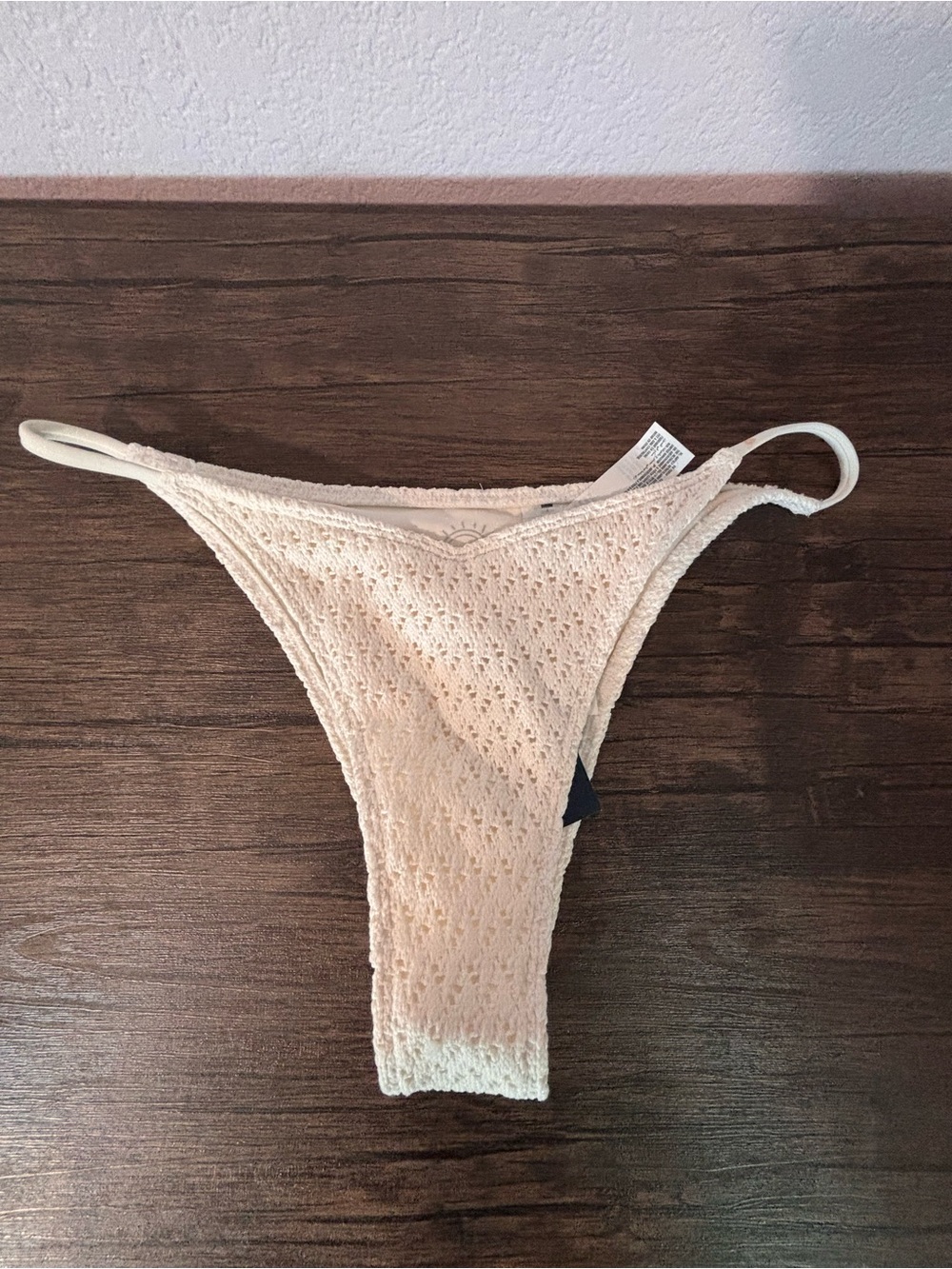 New Hollister white cheeky bikini bottom size small